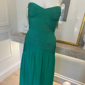 Herve Leger Green Long Bandage